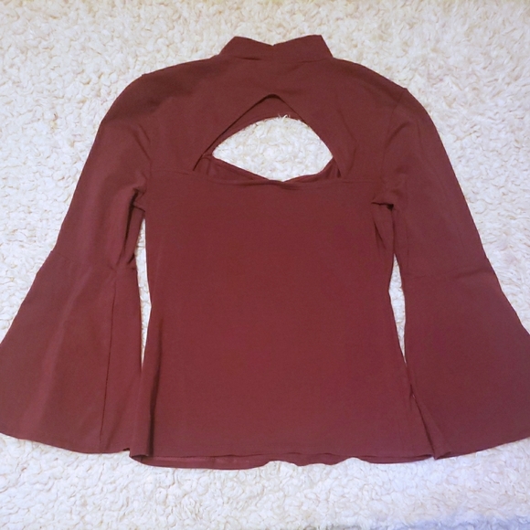 Guess Tops - 🔥HP🔥5-10-21🔥NWOT GUESS BIS SLVE TOP MAROON SZ S